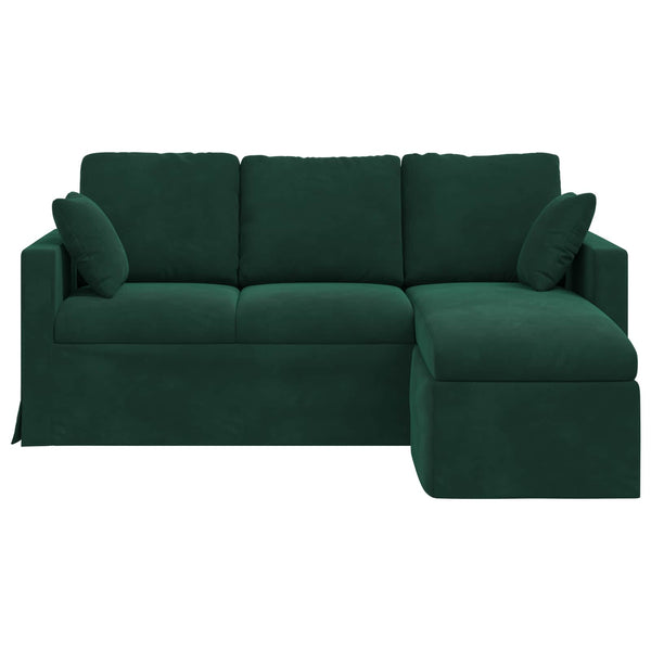 vidaXL Canapé vert foncé 178 x 134 x 80 cm Velours