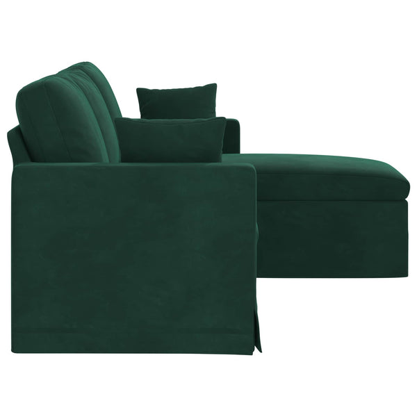 vidaXL Canapé vert foncé 178 x 134 x 80 cm Velours