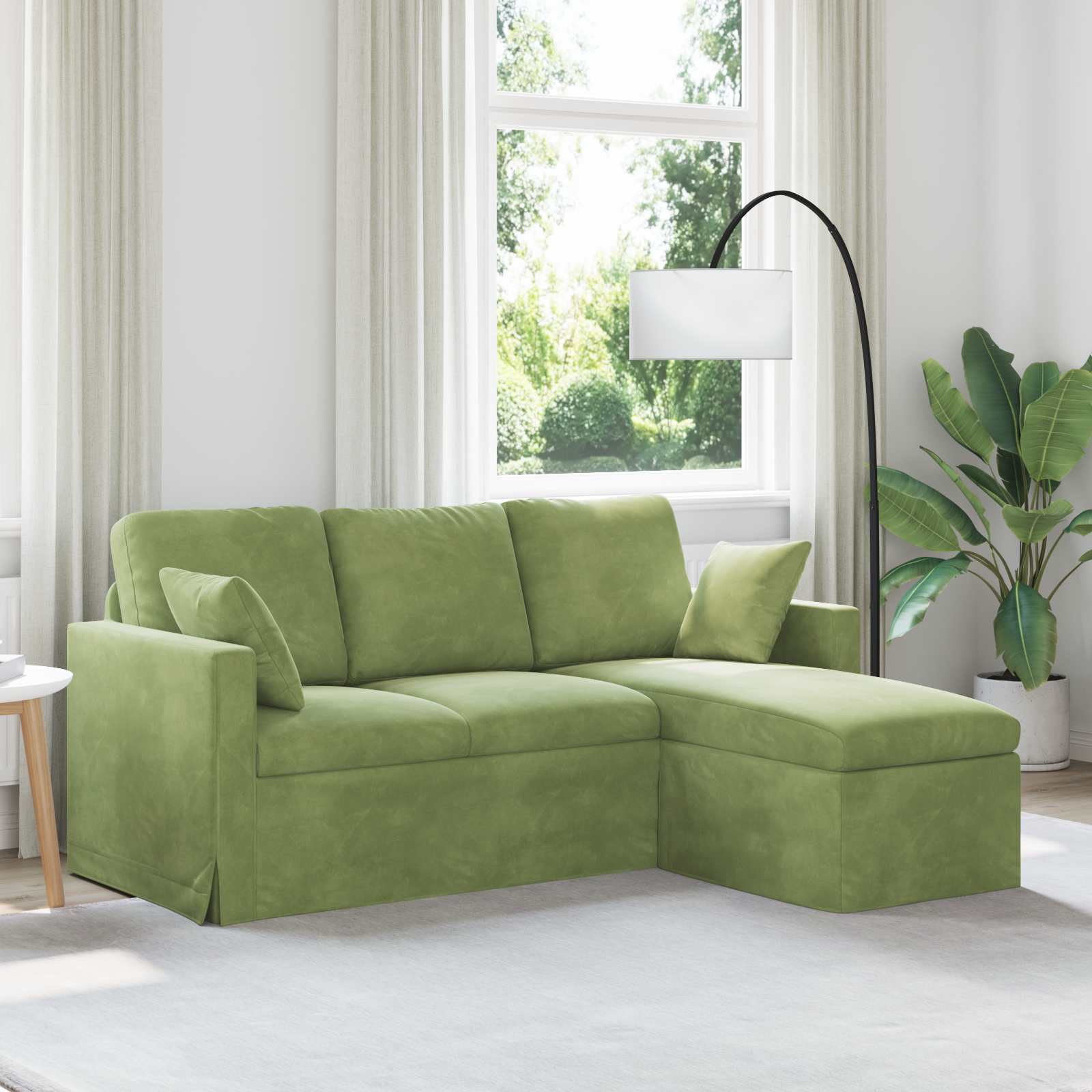 vidaXL Canapé vert clair 178 x 134 x 80 cm Velours
