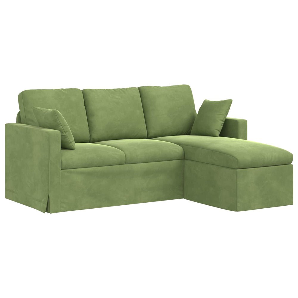 vidaXL Canapé vert clair 178 x 134 x 80 cm Velours