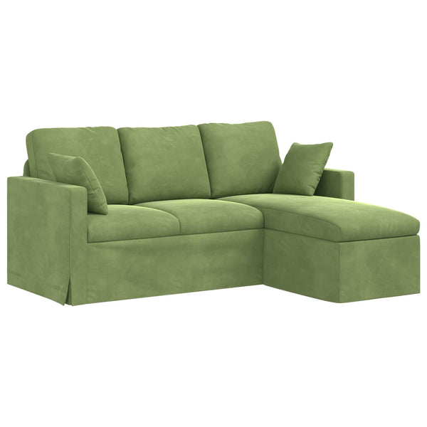 vidaXL Canapé vert clair 178 x 134 x 80 cm Velours