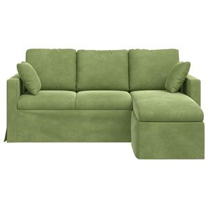 vidaXL Canapé vert clair 178 x 134 x 80 cm Velours