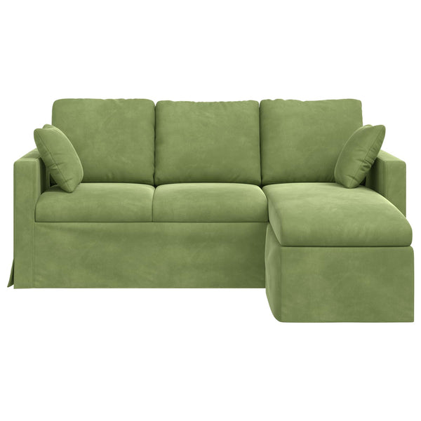 vidaXL Canapé vert clair 178 x 134 x 80 cm Velours