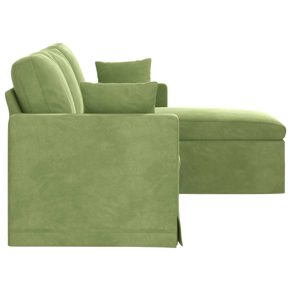 vidaXL Canapé vert clair 178 x 134 x 80 cm Velours