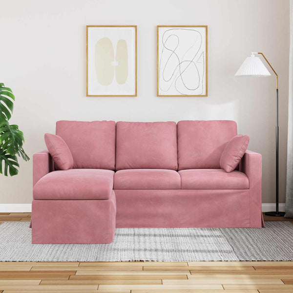 Rosa Samt Sofa 178 cm