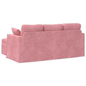 Rosa Samt Sofa 178 cm
