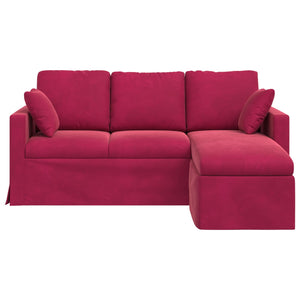 Weinrotes Samt Sofa 178 cm