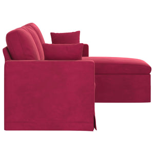 Weinrotes Samt Sofa 178 cm
