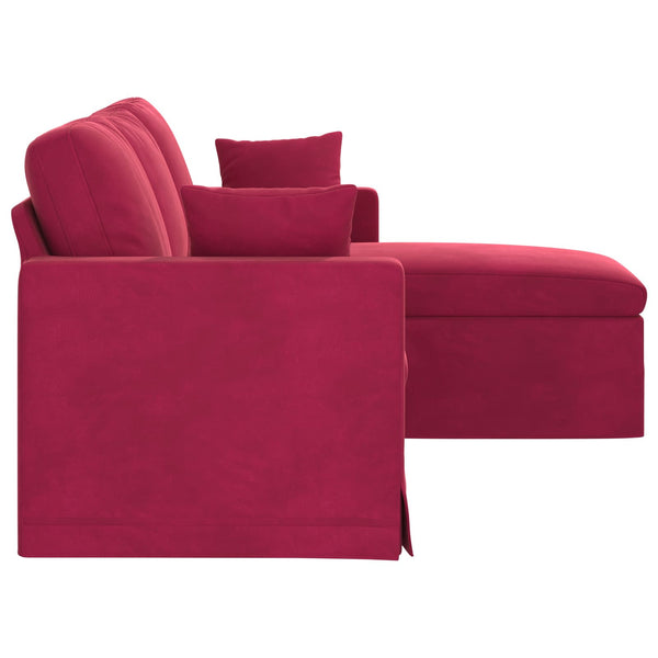 Weinrotes Samt Sofa 178 cm