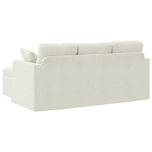 Creme Samt Sofa 178 cm