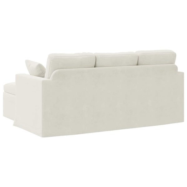 Creme Samt Sofa 178 cm