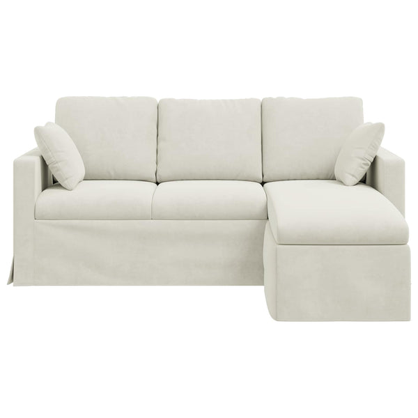 Creme Samt Sofa 178 cm