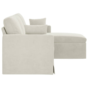 Creme Samt Sofa 178 cm