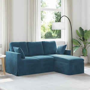 Blaues Samt Sofa 178 cm