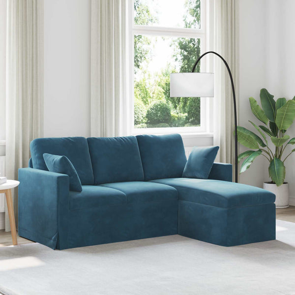Blaues Samt Sofa 178 cm
