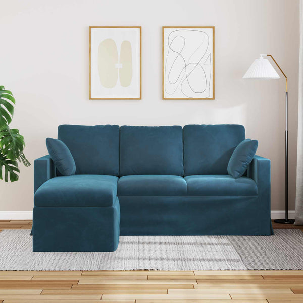 Blaues Samt Sofa 178 cm