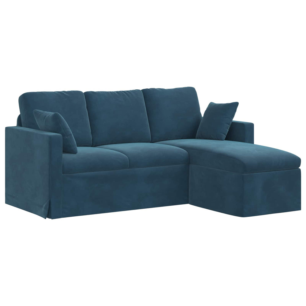 Blaues Samt Sofa 178 cm