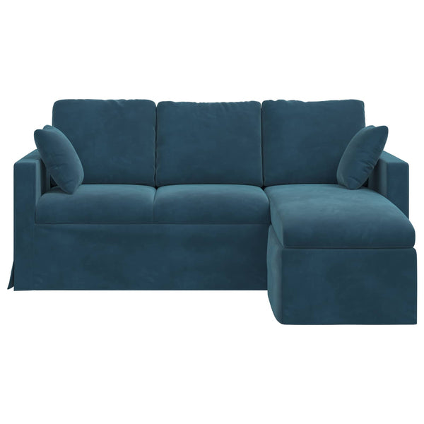 Blaues Samt Sofa 178 cm