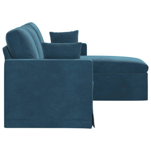 Blaues Samt Sofa 178 cm
