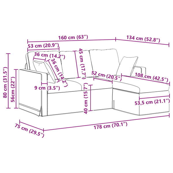 Blaues Samt Sofa 178 cm