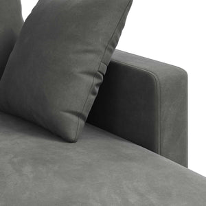 Dunkelgraues Samt Sofa 198 cm
