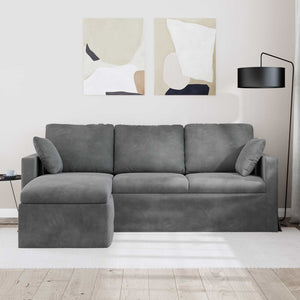 Dunkelgraues Samt Sofa 198 cm