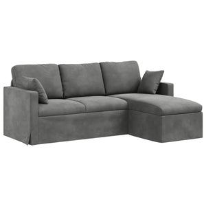 Dunkelgraues Samt Sofa 198 cm