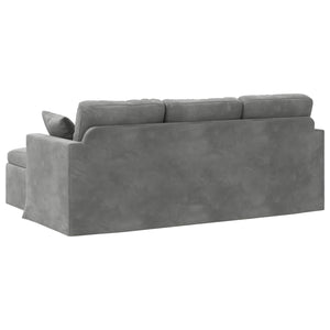 Dunkelgraues Samt Sofa 198 cm