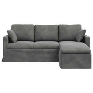 Dunkelgraues Samt Sofa 198 cm