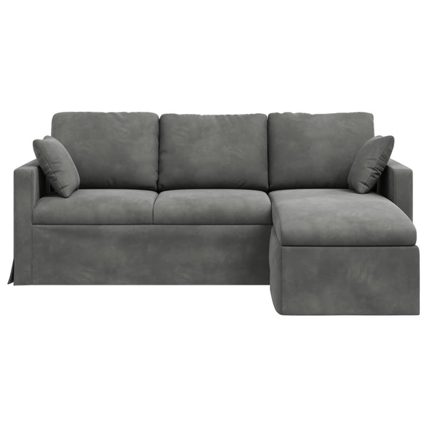Dunkelgraues Samt Sofa 198 cm