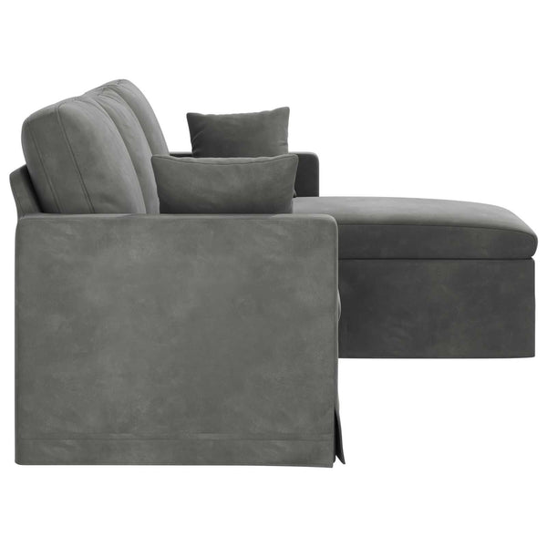 Dunkelgraues Samt Sofa 198 cm