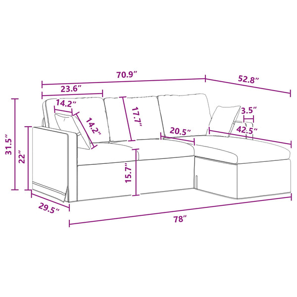 Dunkelgraues Samt Sofa 198 cm