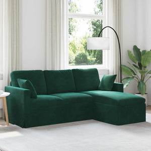 vidaXL Canapé vert foncé 198 x 134 x 80 cm Velours