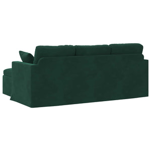 vidaXL Canapé vert foncé 198 x 134 x 80 cm Velours