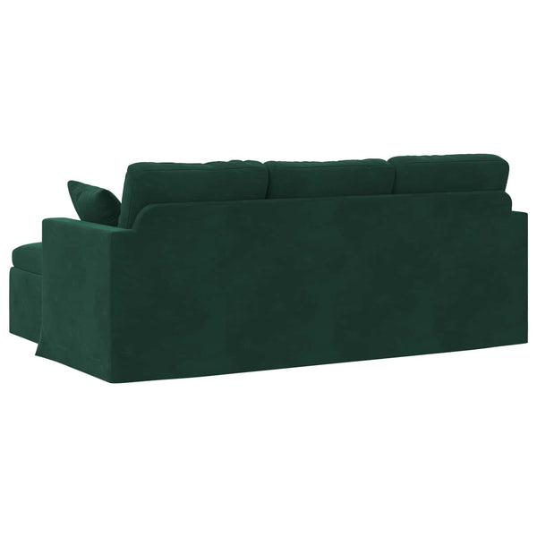 vidaXL Canapé vert foncé 198 x 134 x 80 cm Velours