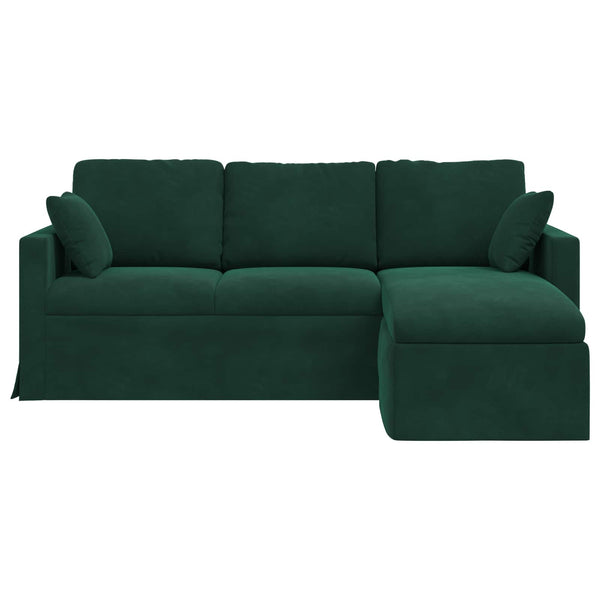 vidaXL Canapé vert foncé 198 x 134 x 80 cm Velours