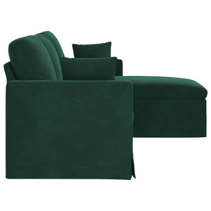 vidaXL Canapé vert foncé 198 x 134 x 80 cm Velours