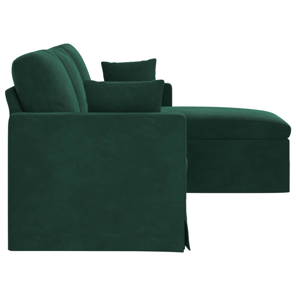 vidaXL Canapé vert foncé 198 x 134 x 80 cm Velours