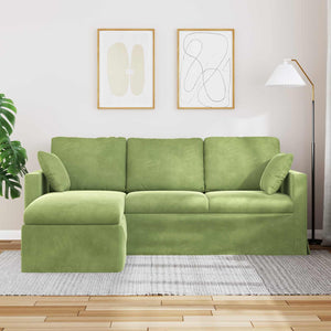 Hellgrünes Samt Sofa 198 cm