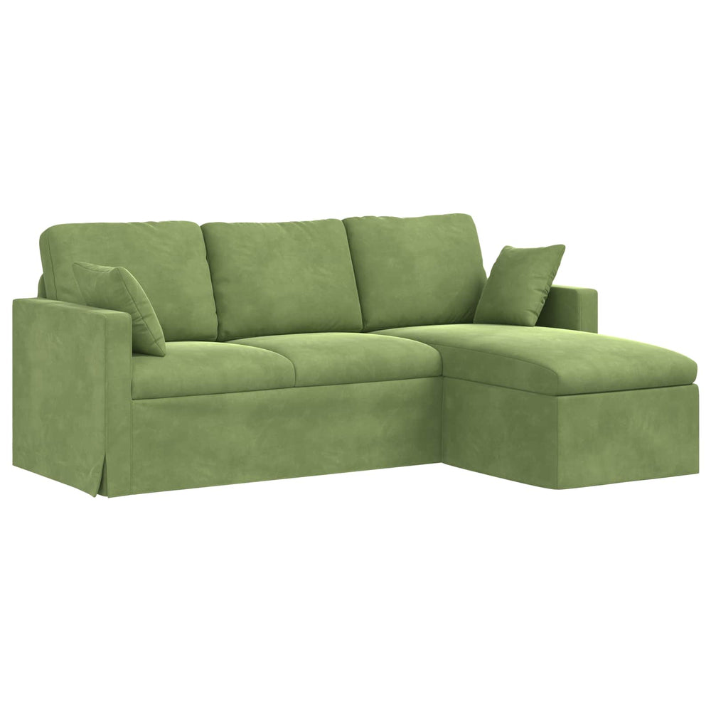 vidaXL Canapé vert clair 198 x 134 x 80 cm Velours