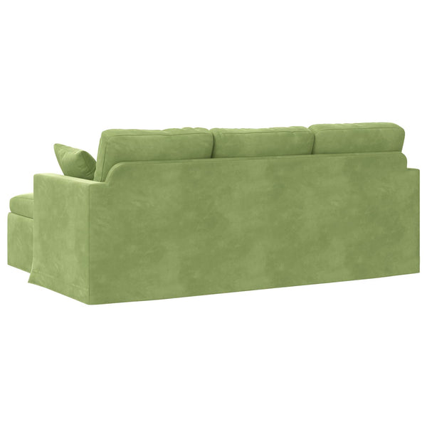 Hellgrünes Samt Sofa 198 cm