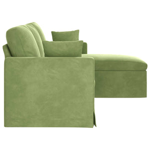 Hellgrünes Samt Sofa 198 cm