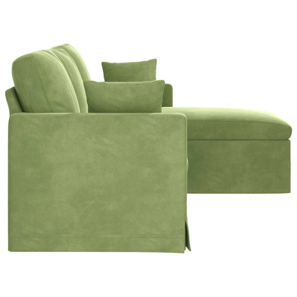 Hellgrünes Samt Sofa 198 cm