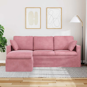 Rosa Samt Sofa 198 cm