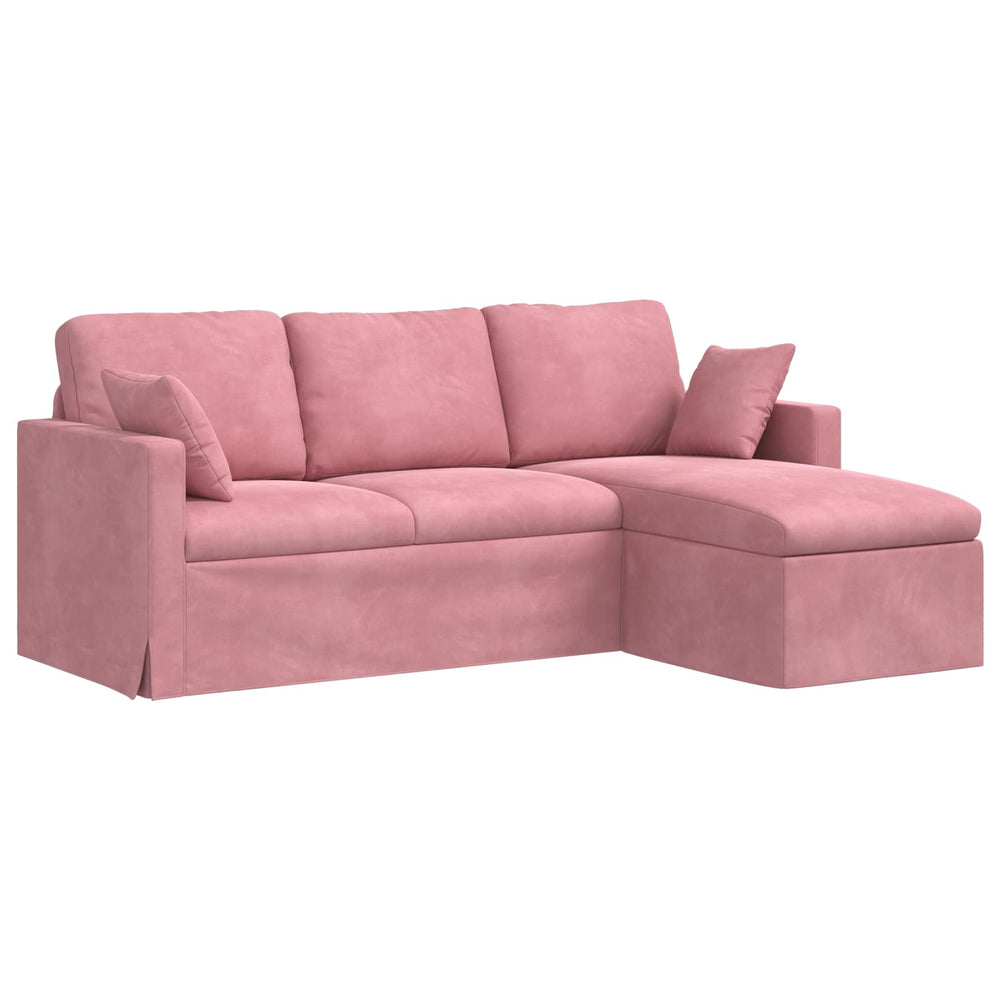 vidaXL Canapé Rose 198 x 134 x 80 cm Velours