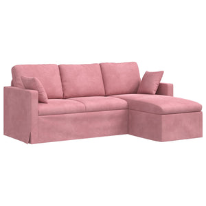 Rosa Samt Sofa 198 cm