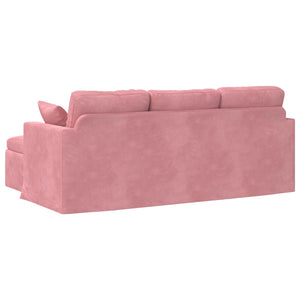 Rosa Samt Sofa 198 cm