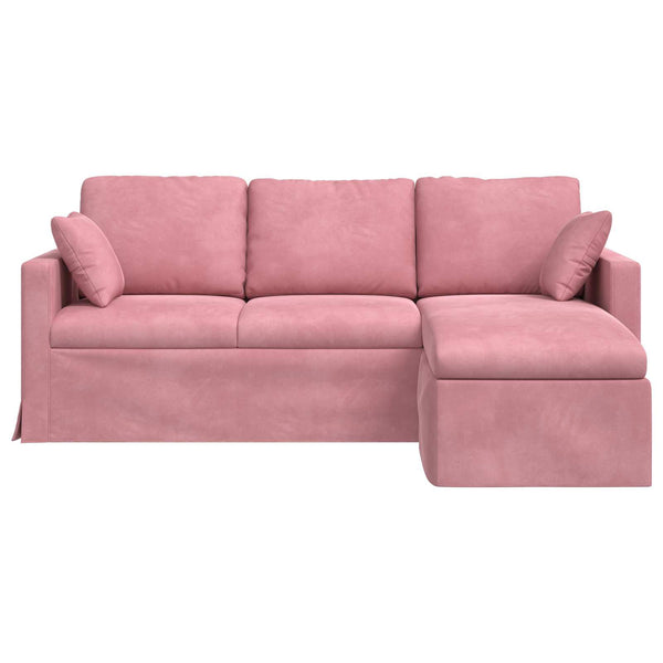 Rosa Samt Sofa 198 cm