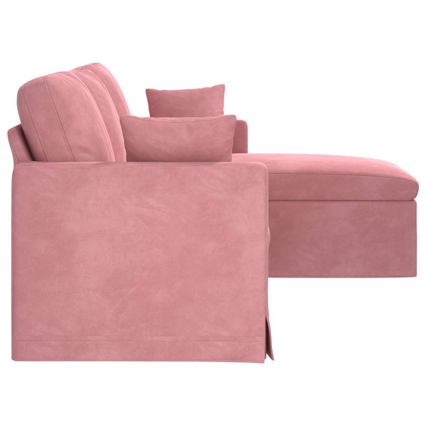 Rosa Samt Sofa 198 cm