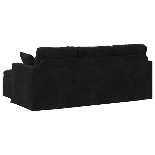 vidaXL Canapé Noir 198 x 134 x 80 cm Velours